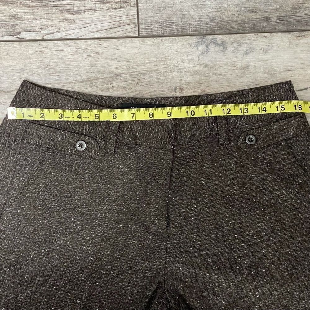 Sandro Sportswear Wide Leg Dress Pants Espresso Saddle Color Size 8 - Picture 3 of 11